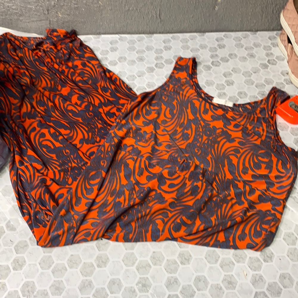 Julia Medium Orange Black Maxi Dress